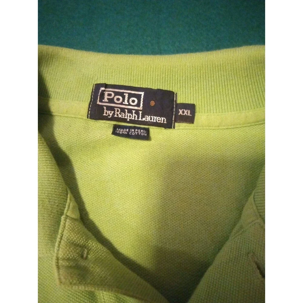 Polo Ralph Lauren Men's 2XL Classic Green 100% Cotton Short Sleeve Polo Shirt